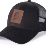 XXL Hats for Men Big Head, Black Oversized Trucker Finshing Hat, Mesh Snapback...