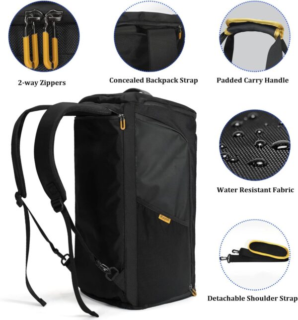 Gym Duffle Bag for Men Women, Travel Duffel Bag Backpack with Shoe…