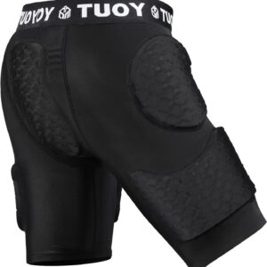 DGXINJUN Men’s Padded Football Girdles 5-Pads Integrated Football Pads with Hip Tail…