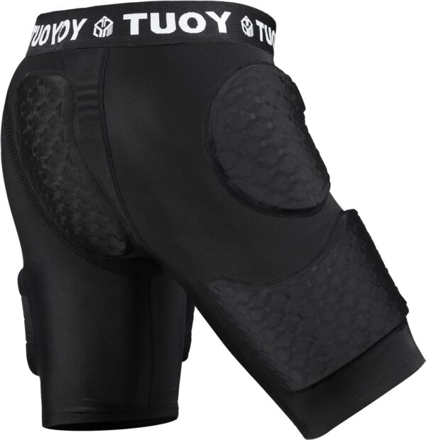 DGXINJUN Men’s Padded Football Girdles 5-Pads Integrated Football Pads with Hip Tail…