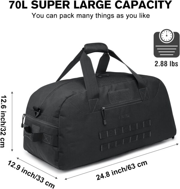 G4Free 70L Large Tactical Duffle Bag Men Sports Gym Backpack with Shoes…