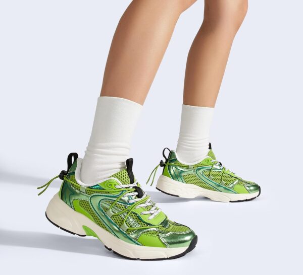 LUCKY STEP Women’s Fashion Walking Shoes Running Platform Mesh Casual Sport Gym Work…