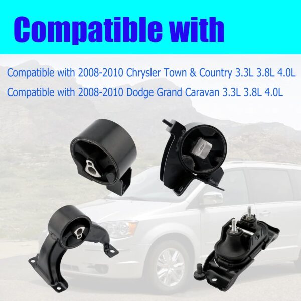 Motor Mount Compatible with 2008-2010 Chrysler Town & Country/2008-2010 Dodge Grand…