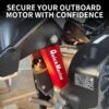 Single Ram Boat Transom Support Saver with 2 Pcs Trailering Motor Locks for Marine…