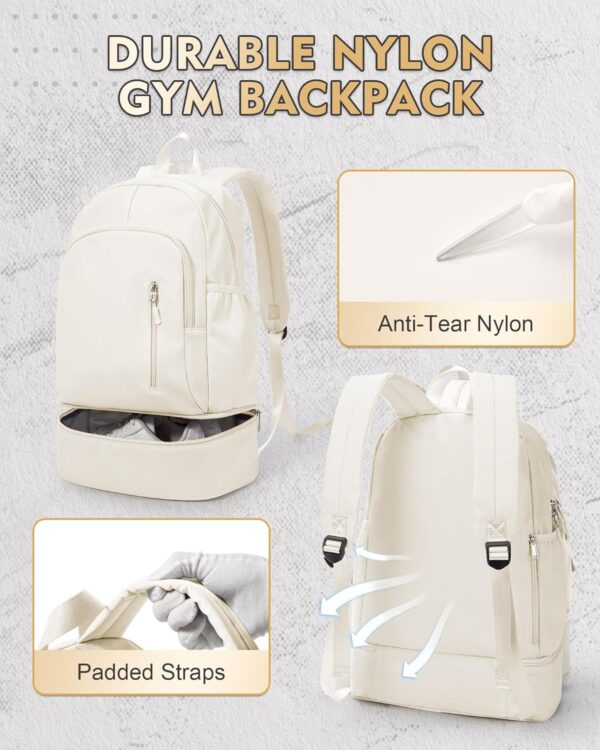 Gym Backpack for Women Men, Lightweight Gym Bag with Shoe Compartment,…