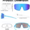FEISEDY Sports Sunglasses, Polarized Oversized Shield for Women Men Youth, Baseball…