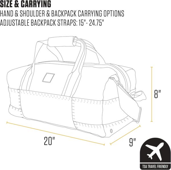 Carhartt Classic Duffels, Heavy-Duty Bag for Jobsite, Gym and Travel