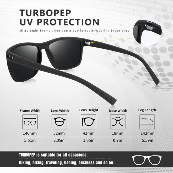 Square Polarized Sunglasses for Men and Women Lightweight Frame Sun Glasses with UV…