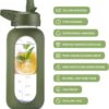 CIVAGO 32 oz Glass Water Bottle with Straw and Insulated Bottle Holder Sling,…