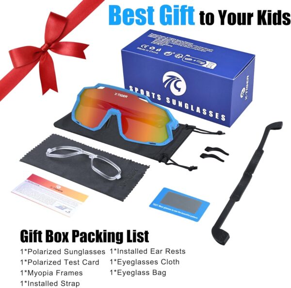X-TIGER Kids Sunglasses Polarized Youth Baseball Sunglasses for 8-14 boys girls UV400…