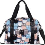 HUA ANGEL Travel Duffel Bag - Medium Size Weekend Overnight Tote Bag for...