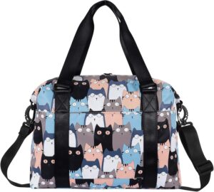 HUA ANGEL Travel Duffel Bag – Medium Size Weekend Overnight Tote Bag for…