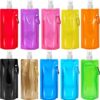 10 Pcs Collapsible Foldable Water Bottle 480ml, Leak Proof with Carabiner, BPA Free,...