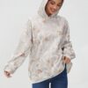 Womens Camo Hoodies Maple Leaf Print Oversized Hooded Sweatshirt Fleece Pullover…