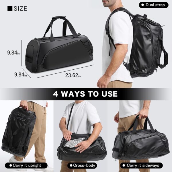 40L Travel Duffle Bag, 4-in-1 Large Gym Bag with Shoe & Wet Clothes and…