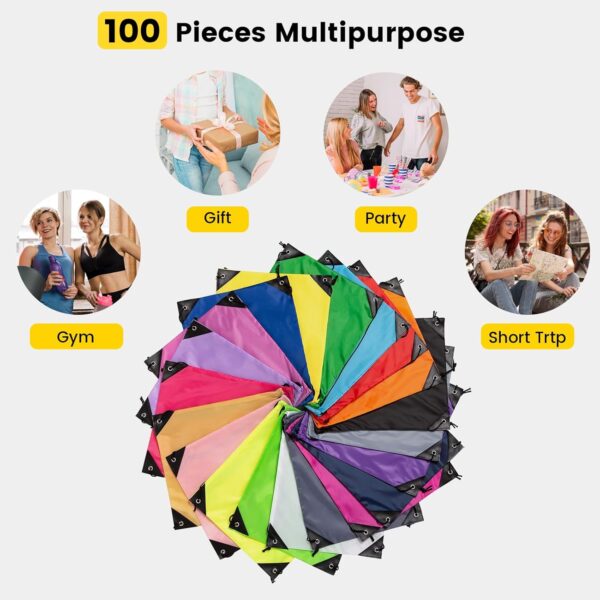 Vorspack Drawstring Backpack 100 Pieces for Party Gym Sport Trip