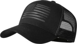 Baseball Cap, American Flag Trucker Hat for Men Women, Breathable Adjustable Fit…