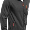 Men’s Zip Up Fleece Hoodie Lightweight Sweatshirt Long Sleeve Sports Hooded Jacket…