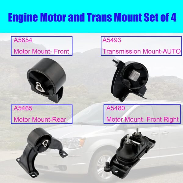Motor Mount Compatible with 2008-2010 Chrysler Town & Country/2008-2010 Dodge Grand…