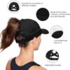 Women’s Oversize Criss Cross Ponytail Baseball Cap for Big Heads, Cotton Ponytail Cap…