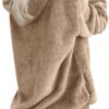ReachMe Womens Oversized Sherpa Pullover Hoodie with Pockets Fuzzy Fleece Sweatshirt…