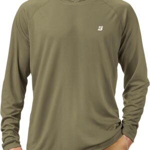 Roadbox UPF 50+ Fishing Shirts for Men, Long Sleeve UV Sun Protection Hoodie, Outdoor…
