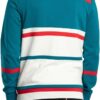 Fila Men’s Stefan Archive Cut & Sew Track Jacket, Deep Lagoon/Red/Gardenia, Deep…