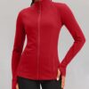 G Gradual Women’s Zip Up Workout Jackets with Pockets Slim Fit Cottony Soft Jacket for…