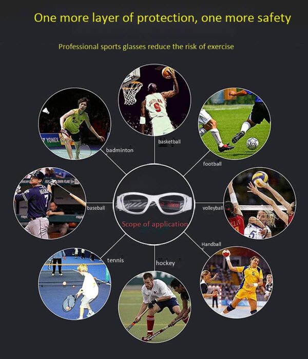 ”N/A” Kids Sports Glasses Basketball Football Safe Training Goggles Anti Fog 7-12