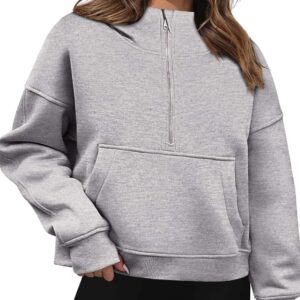 Zeagoo Women Plus Size Zipper Hoodie Long Sleeve 2024 Trendy Sweatshirts Athletic…