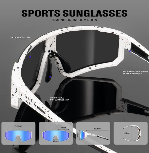 Polarized Sport Sunglasses-Men-Women Running-Sunglasses: Cycling Sun Glasses UV…