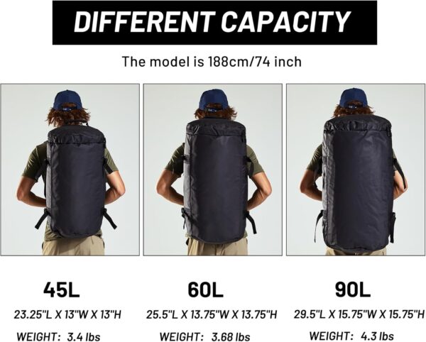 MIER Large Duffel Backpack Sports Gym Bag with Shoe Compartment, Heavy Duty…