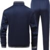 Men’s 2 Pieces Athletic Tracksuit Full-Zip Workout Sweatsuit with Active Jackets and Pants
