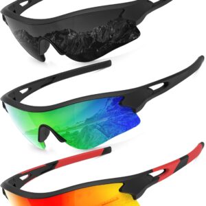 KALIYADI Sports Sunglasses Polarized Sunglasses-Men: Mens Sunglasses with UV400 for…