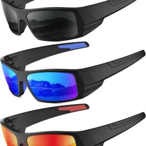 Sports Sunglasses-Men Polarized Mens-Sunglasses: Wrap Around Sun Glasses for Cycling…