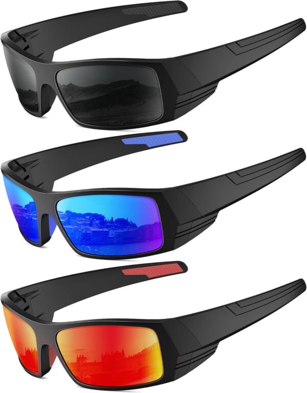 Sports Sunglasses-Men Polarized Mens-Sunglasses: Wrap Around Sun Glasses for Cycling…