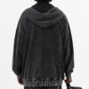 Oversized Vintage Cotton Jacket Acid Wash Grunge Basic Zip Up Hoodie For Women…