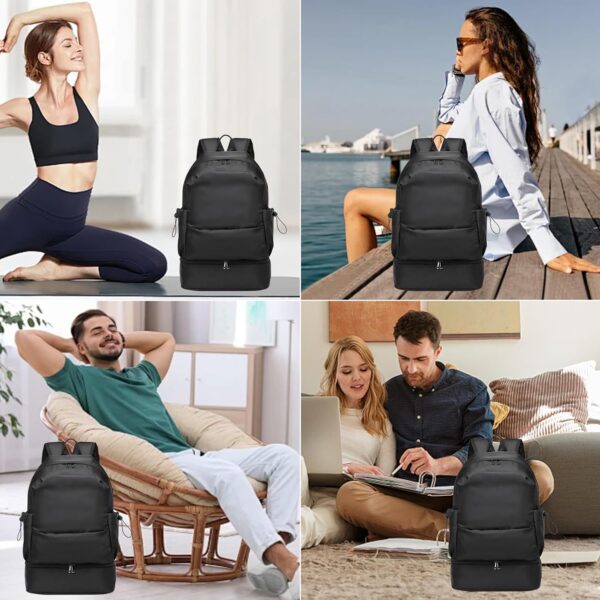 seyfocnia Gym Backpack for Men,Waterproof Travel Backpack With Shoe…