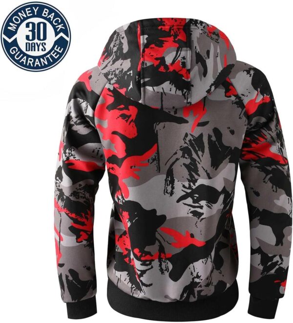 Boy’s Zip Up Hoodie Heavyweight Winter Sweatshirt Fleece Sherpa Lined Warm Jacket