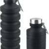 Nefeeko Collapsible Water Bottle, Reuseable BPA Free Silicone Foldable Water Bottles...