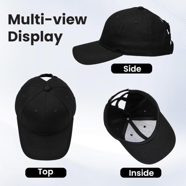 Women’s Oversize Criss Cross Ponytail Baseball Cap for Big Heads, Cotton Ponytail Cap…