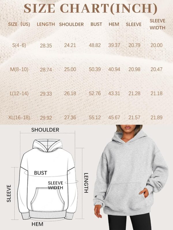 EFAN Womens Hoodies Oversized Sweatshirts Pullover Fleece Sweaters Long Sleeve Winter…