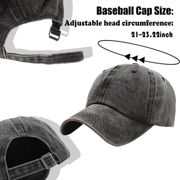 3 Pack Washed Plain Vintage Baseball Cap Cotton Adjustable Twill Bulk Low Profile…