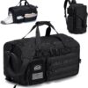 BAGZY 3 In 1 Tactical Military Travel Duffle Bag 40L with Shoe Compartment...