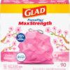 Glad ForceFlex MaxStrength Tall Kitchen Drawstring Trash Bags, 13 Gal, 90 Ct…