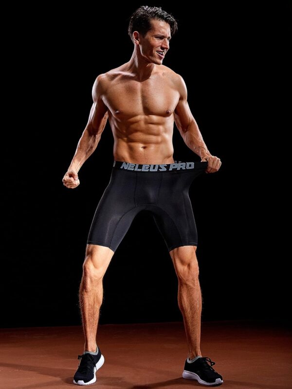 NELEUS Men’s 3 Pack Performance Compression Shorts