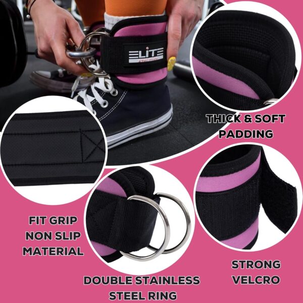 Ankle Strap for Cable Machine, Gym Ankle Cuff for Cable Kickback, plus Wrist…