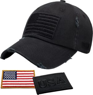 Antourage American Flag Unisex Baseball Hat for Men and Women | USA Flag Mesh Snapback…