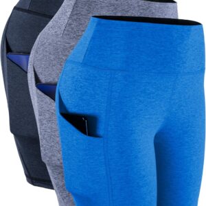 CADMUS High Waisted Compression Shorts for Women Bike Running Shorts Two Pockets
