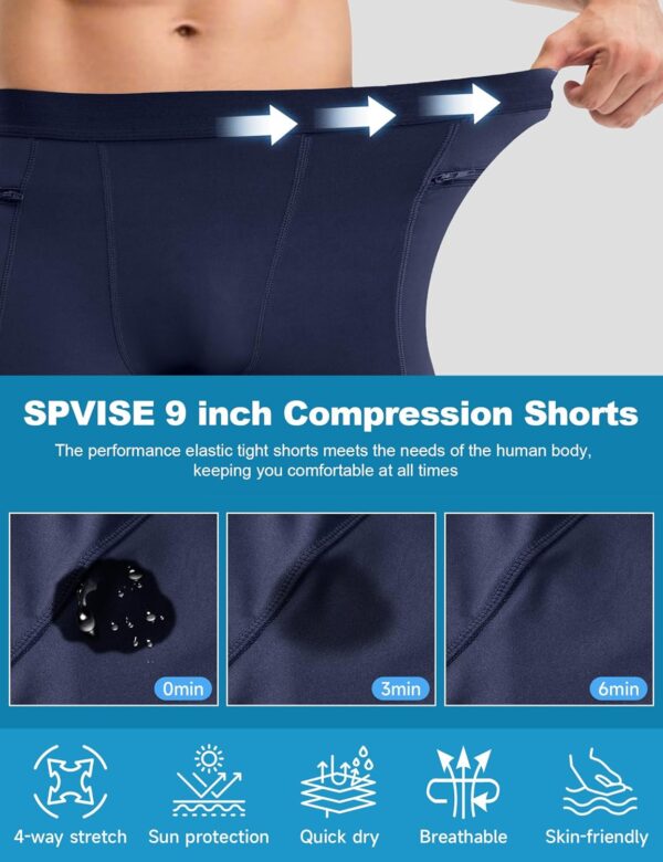 SPVISE Compression Shorts Men Spandex Running Workout Athletic Shorts Cooling…
